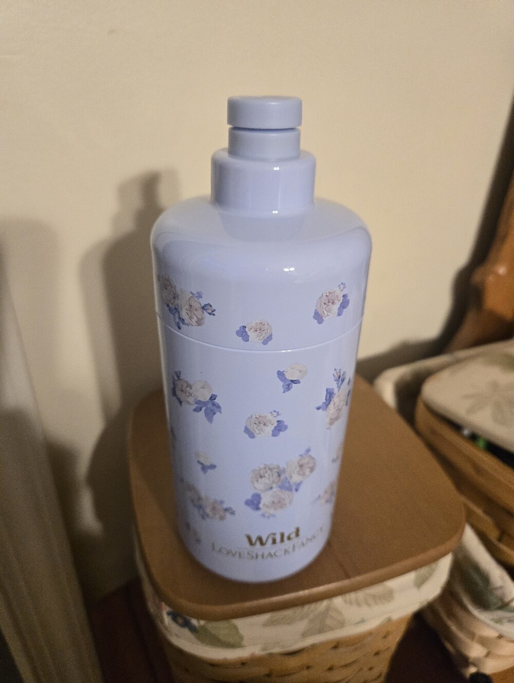 LoveShackFancy X Target Body Wash Wild Container -Pastel Blue Floral Bottle Only